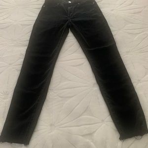 Black Orchid High Rise Crop Ankle Fray